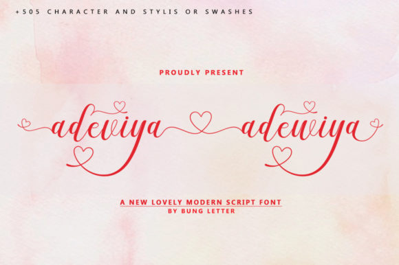 Adeviya Adewiya: A Romantic Handwritten Typeface for Crafters