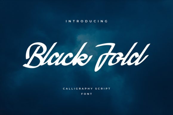 Black Fold Font for Web Design