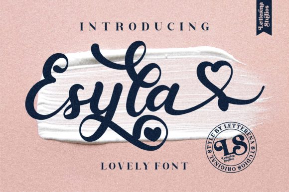 Esyla: A Romantic Script Font for Craft Creators