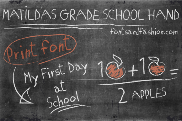 Matilda’s Grade School Hand Print: A Chalky Font for Creative Makers