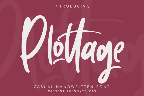 Plottage: A Bold Handwritten Font