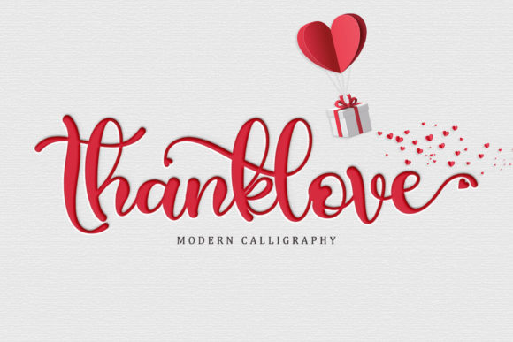 Thanklove: A Romantic Typeface for Editorial Design